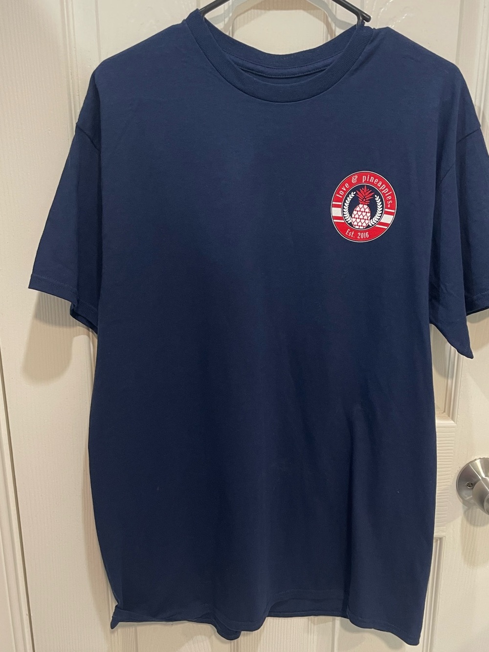 Love and Pineapples T -shirt color navy size L
